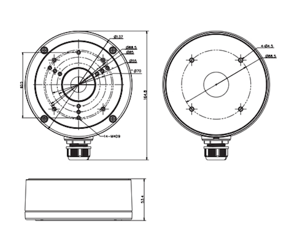 RYSUNEK TECHNICZNY WYMIARY VIDOS DP-137